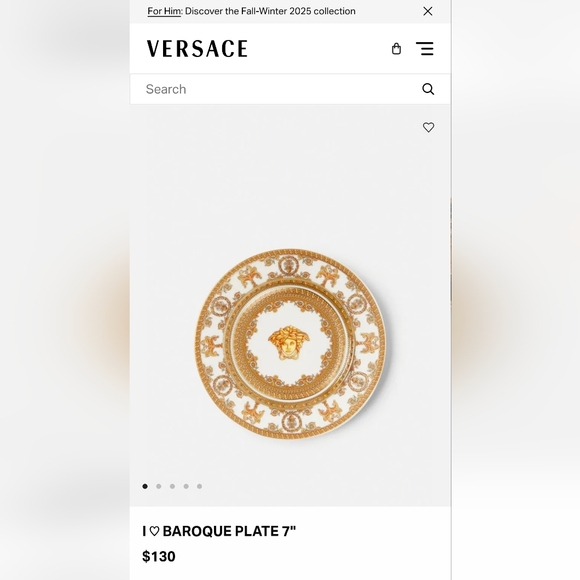 Versace Gold and White Dining Plates - Picture 15 of 15